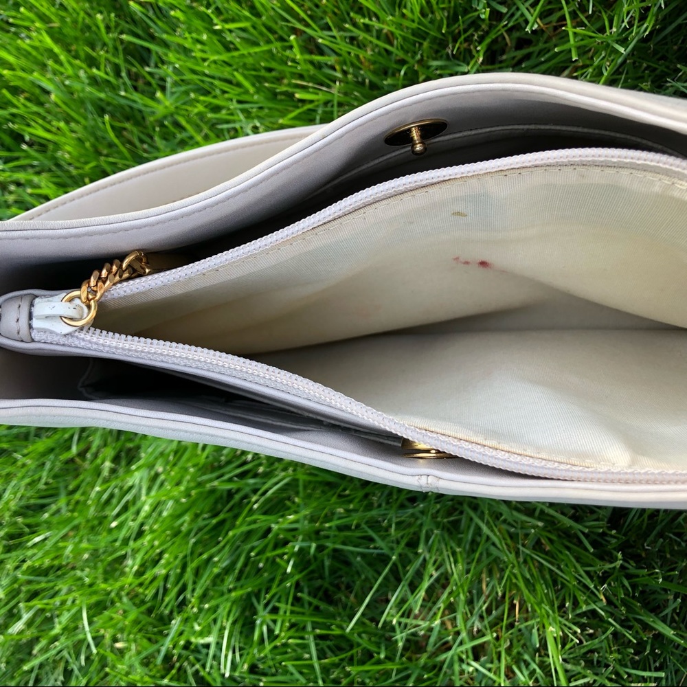 Off White Leather Giani Bernini Bag - Picture 8 of 8